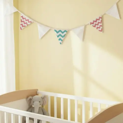Bandeirinhas em Tecido Multicolor Chevron