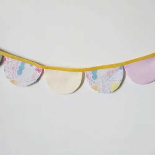 Bandeirola Varal Meia-lua Tecido Decoração Infantil