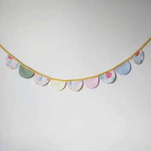 Bandeirola Varal Meia-lua Tecido Decoração Infantil