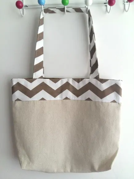 Bolsa de Algodão Faixa Chevron