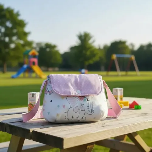 Bolsa Tiracolo Infantil Elefantinha/poá