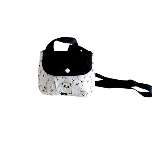 Bolsa Tiracolo Infantil Ursos/preto