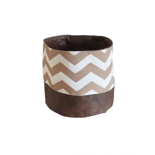 Cachepot Tecido Dupla Face Chevron e Corano