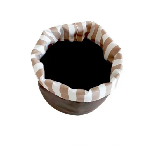 Cachepot Tecido Dupla Face Listrado Pb Corano