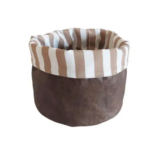Cachepot Tecido Dupla Face Listrado Pb Corano
