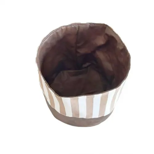 Cachepot Tecido Dupla Face Listrado Pb Corano