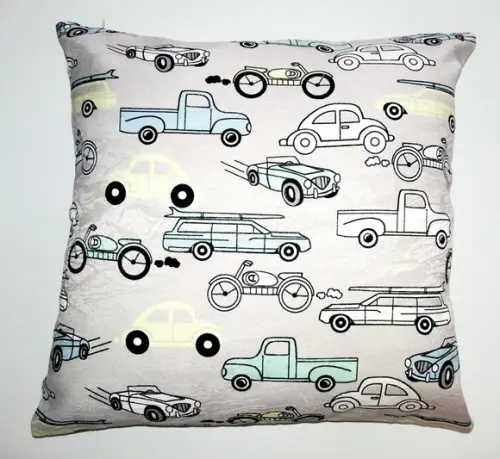 Capa de Almofada Carros & Motos Fundo Gelo