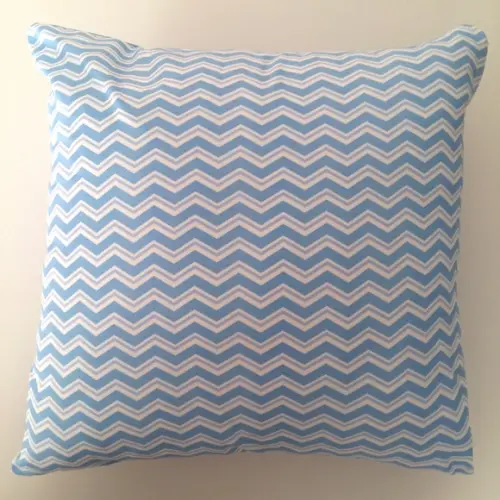 Capa de Almofada Chevron Duplo Azul