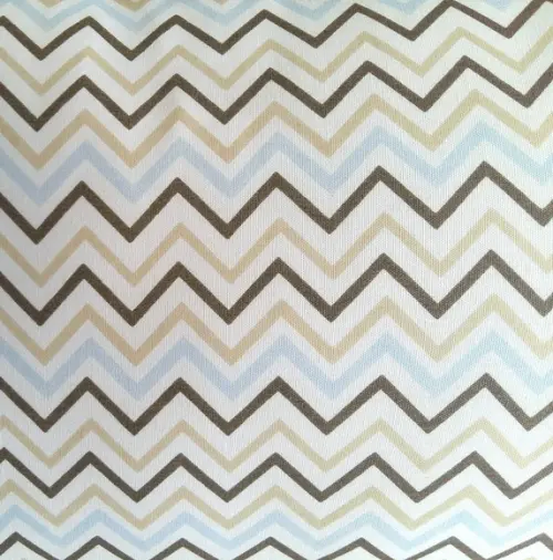 Capa de Almofada Chevron marrom, azul e bege