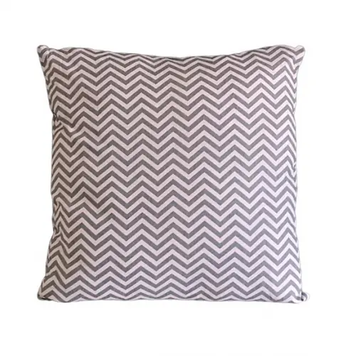 Capa de Almofada Chevron Rosa e Cinza