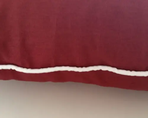 Capa de Almofada Color Marsala com Cordão Branco