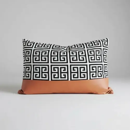 Capa de Almofada Corano e Jacquard Chave Grega