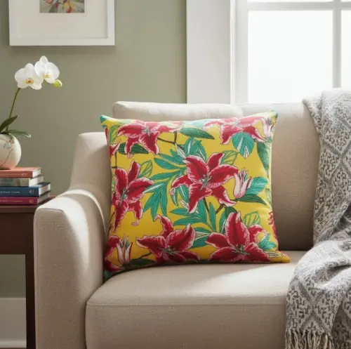 Capa de Almofada Isa Amarela