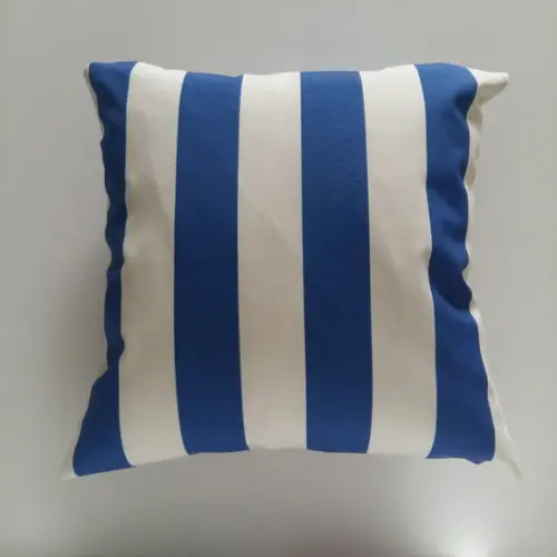 Capa de Almofada Listras Azul e Bege