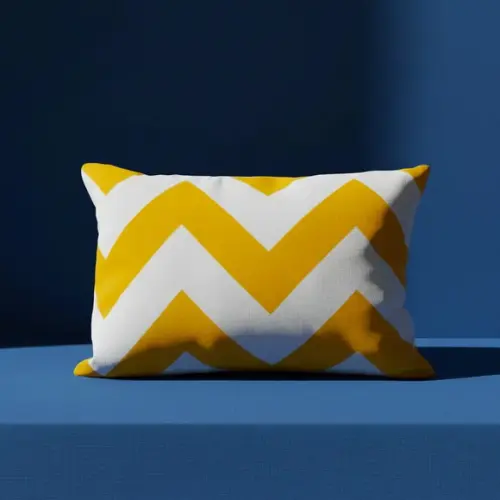 Capa de Almofada Maxi Chevron Amarelo 30 cm x 45 cm