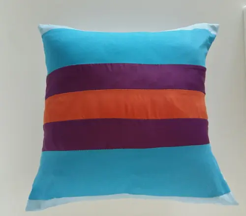 Capa de Almofada Mix Ferrugem Berinjela Azul