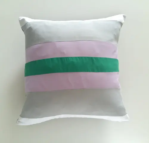 Capa de Almofada Mix Verde Rosa Cinza e Branca