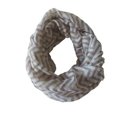 Infinity Scarf Chevron Bege