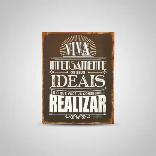 Placa Decorativa Desiderata Max Ehrmann - Viva Intensamente