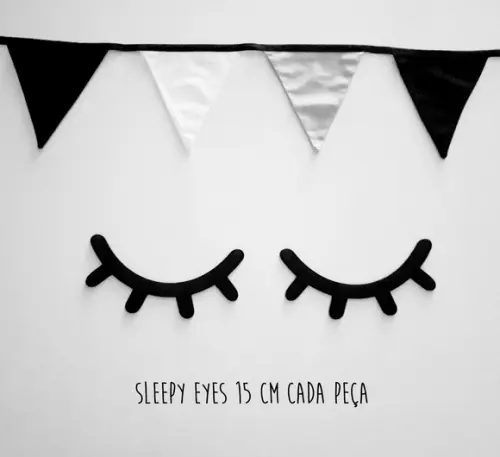 Sleepy Eyes Cilios Nordic Decoração 15 cm