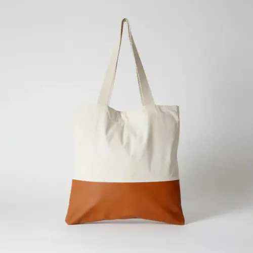 Tote Bag Crua com Detalhe em Corano