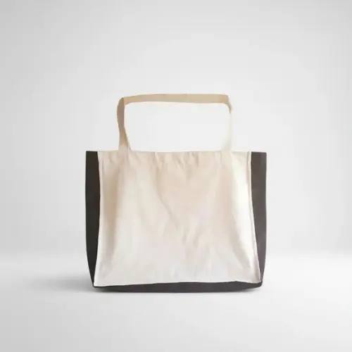 Tote Bag Sustentável Crua / Marrom Escuro