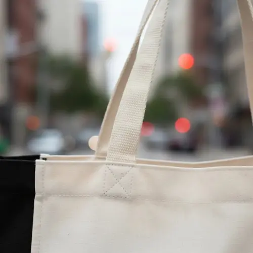 Tote Bag Sustentável Crua / Preto