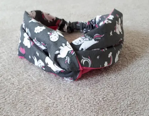 Turbante Headband Faixa Cabelo Boho Vintage Unicórnio Cinza