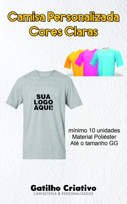 Camisa Personalizada - Cores claras