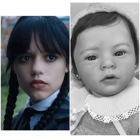 Bebe Reborn Aproximação Wandinha
