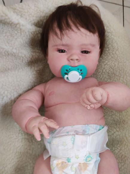 Bebê Reborn Joseph gordo meninos olhos abertos