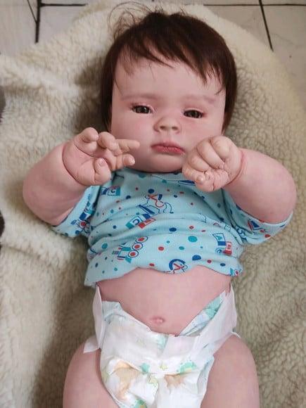 Bebê Reborn Joseph gordo meninos olhos abertos