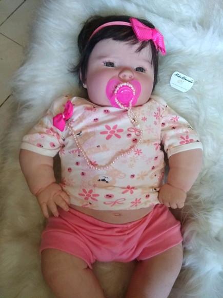 Bebê Reborn Joseph menina olhos abertos