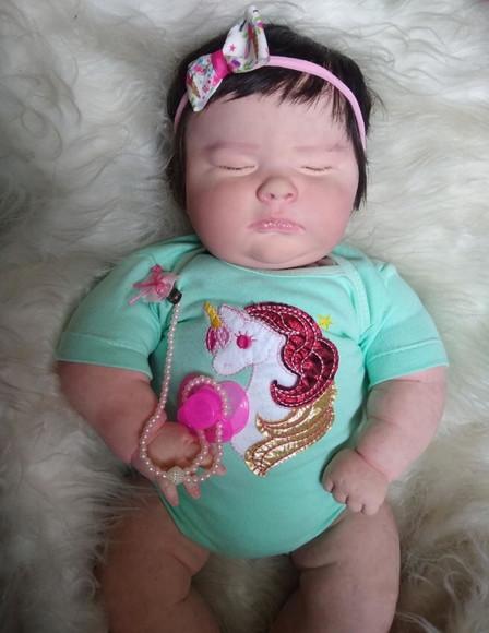 Bebê Reborn Josepha Menina Olhos Fechados