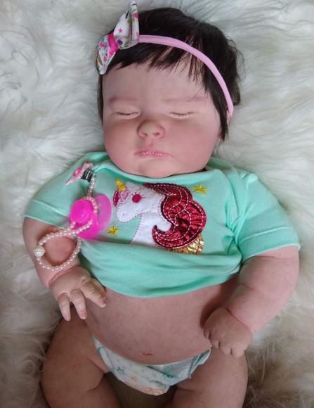 Bebê Reborn Josepha Menina Olhos Fechados