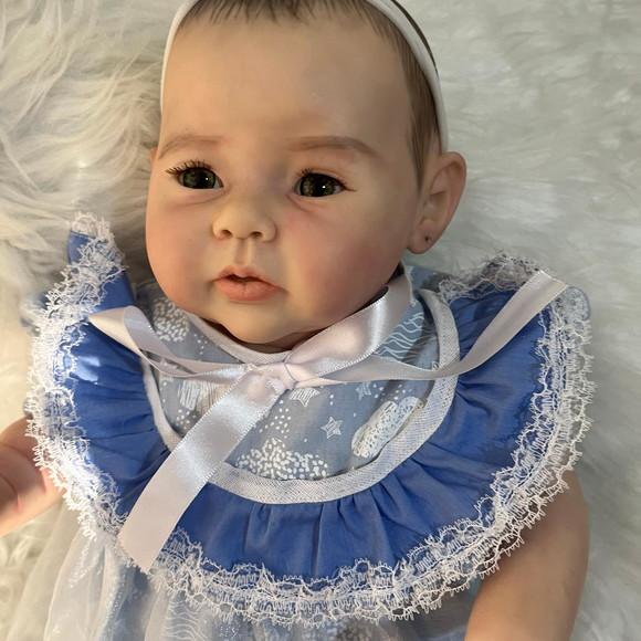 Bebe Reborn Menina Cabelo Pintado em 3d