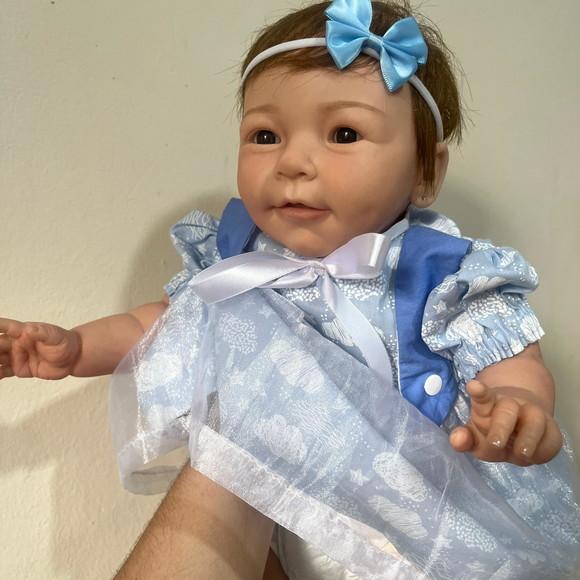 Bebê Reborn Menina Pode Banho e Faz Xixi Dia das Crianças