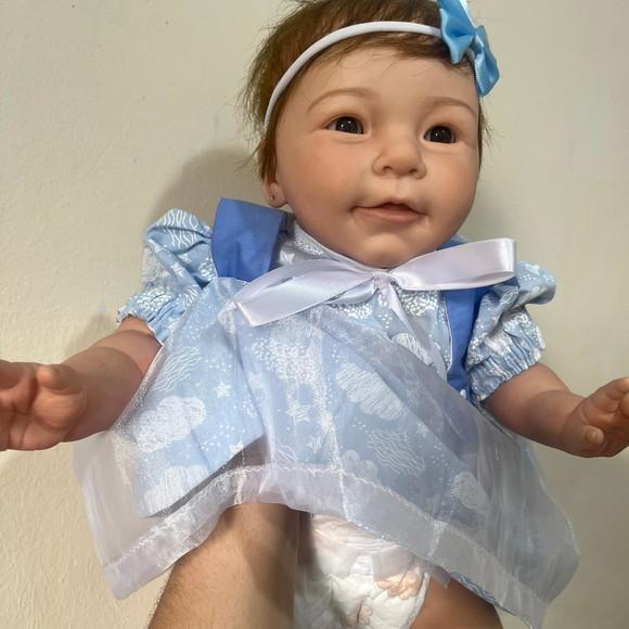 Bebê Reborn Menina Pode Banho e Faz Xixi Dia das Crianças
