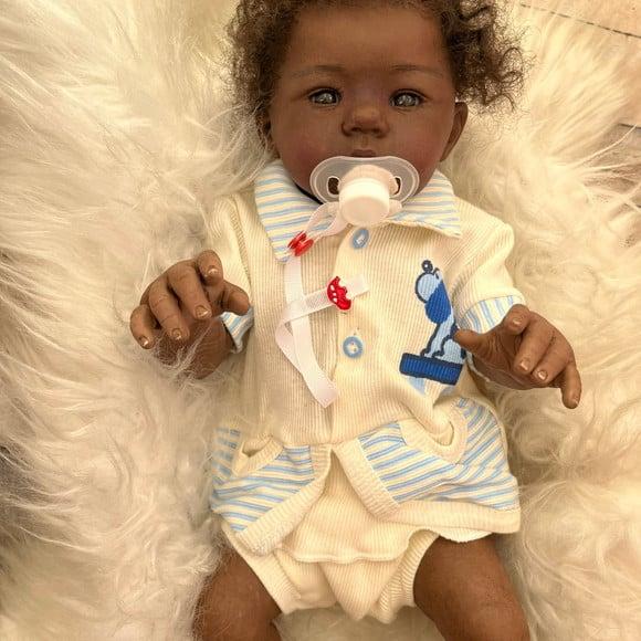 Bebê Reborn Menino Negro Afro
