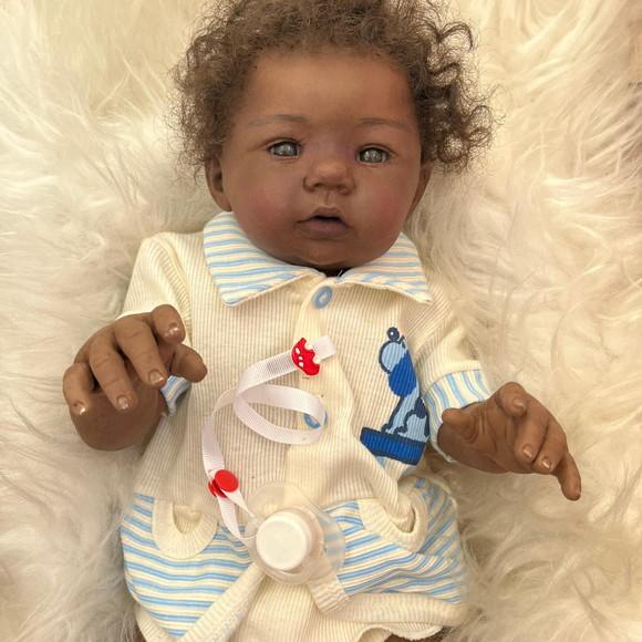 Bebê Reborn Menino Negro Afro