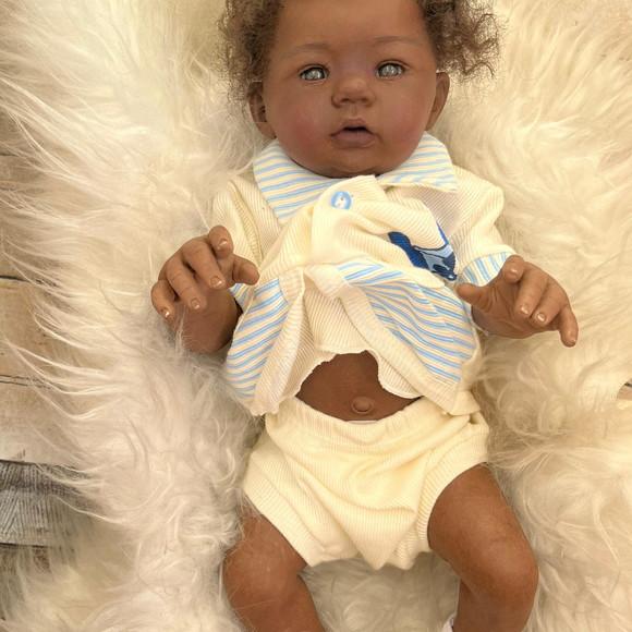 Bebê Reborn Menino Negro Afro