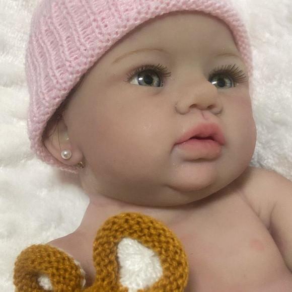 Bebe Reborn Silicone Sólido Menina Mama e Faz Xixi