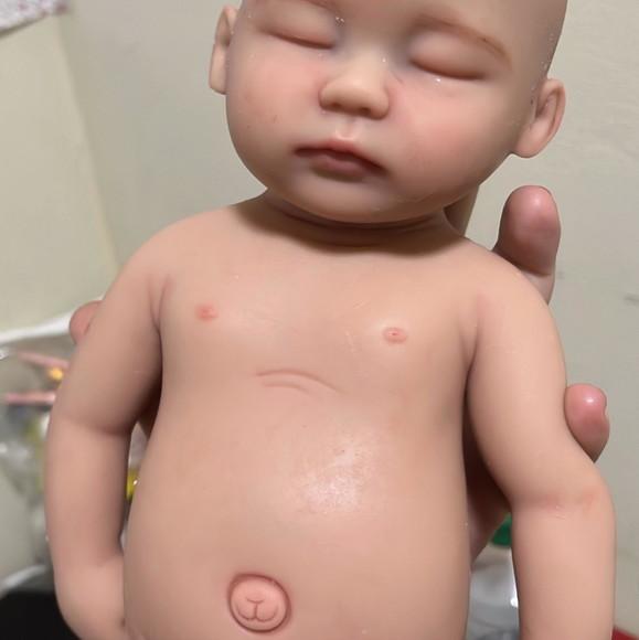 Bebe Reborn Silicone Sólido Olhos Fechados Pronta Entrega