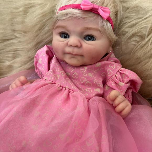 Bebe Reborn Silicone Sólido Princesa Rosa