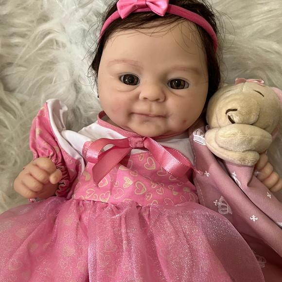 Bebe Reborn Silicone Sólido Princesa