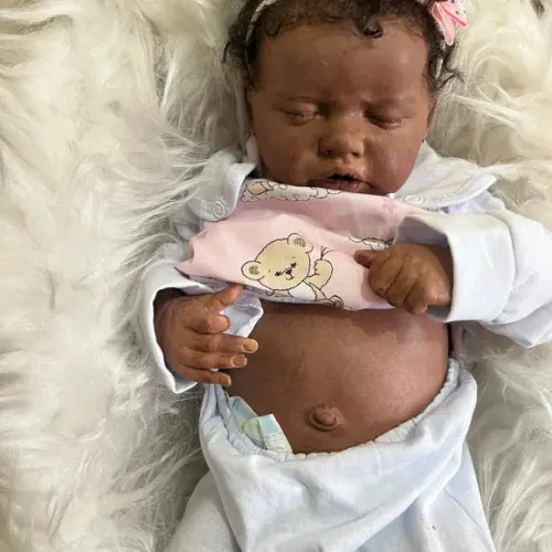 Bebê Reborn Indie Negra Altamente Realista