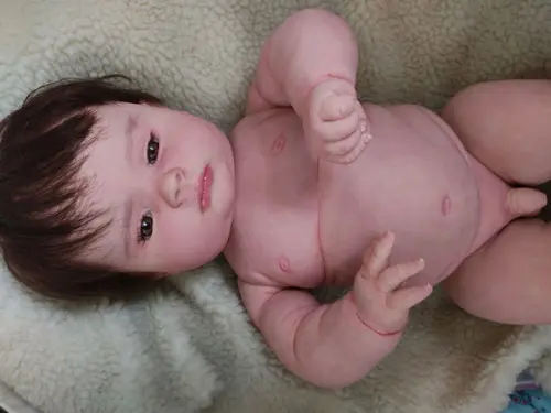 Bebê Reborn Joseph gordo meninos olhos abertos