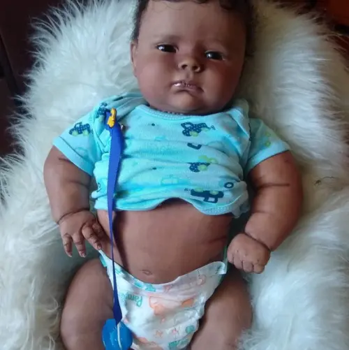 Bebê Reborn Joseph Negro Afro Menino Gordo