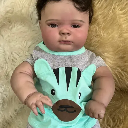 Bebê Reborn Joseph Negro Afro Menino Gordo