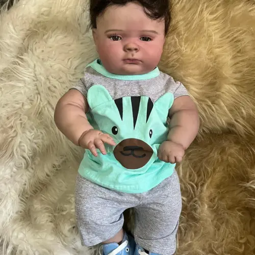 Bebê Reborn Joseph Negro Afro Menino Gordo